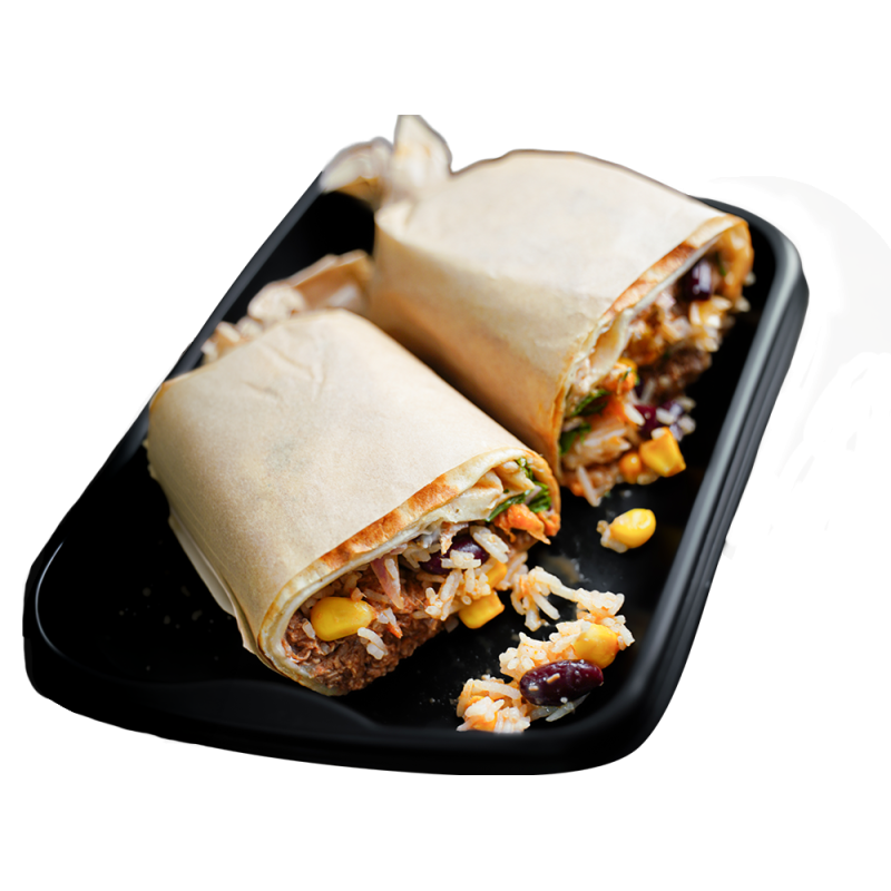 Wrap au bœuf effiloché